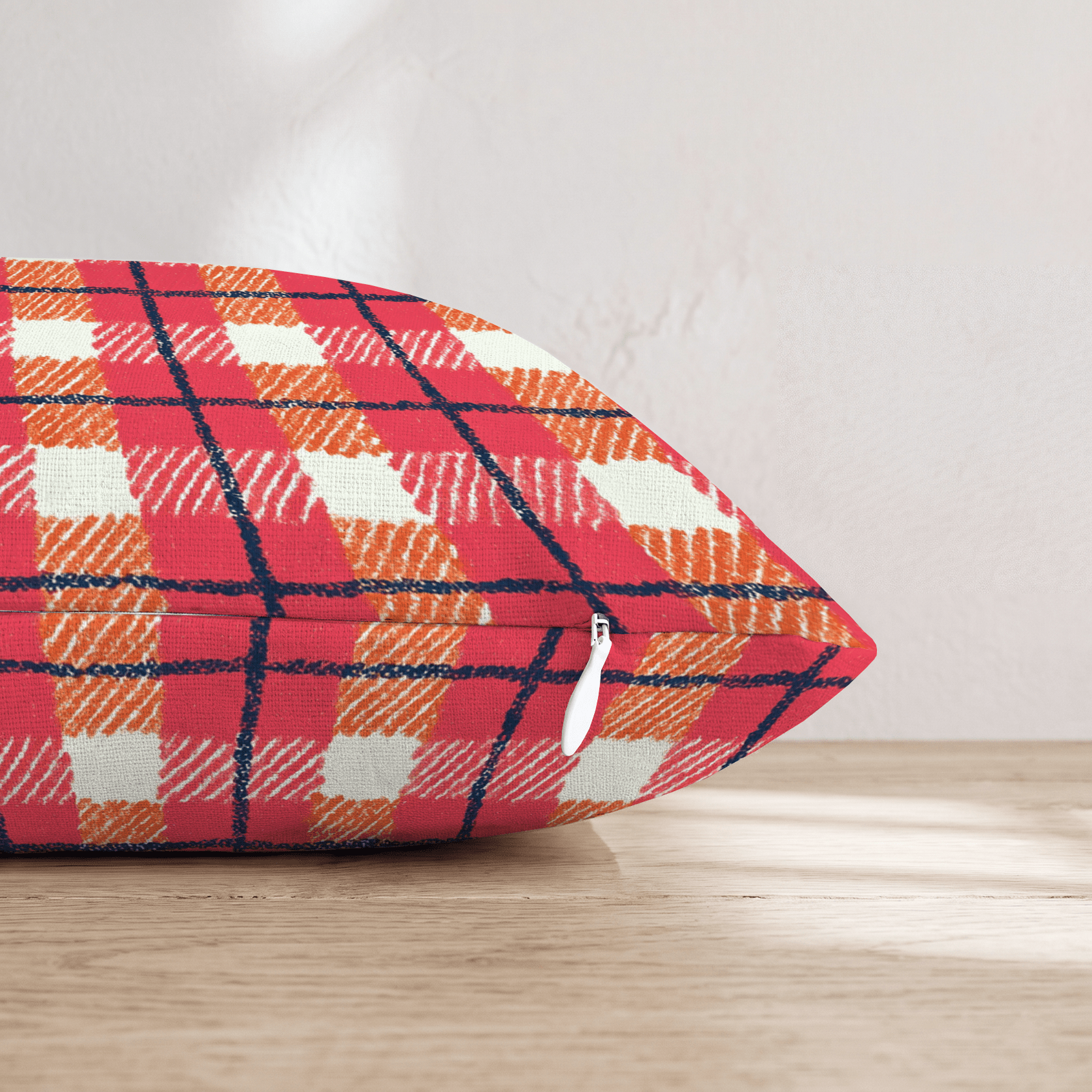 Bright Autumn Gingham Throw Pillow - Hillcroft Home