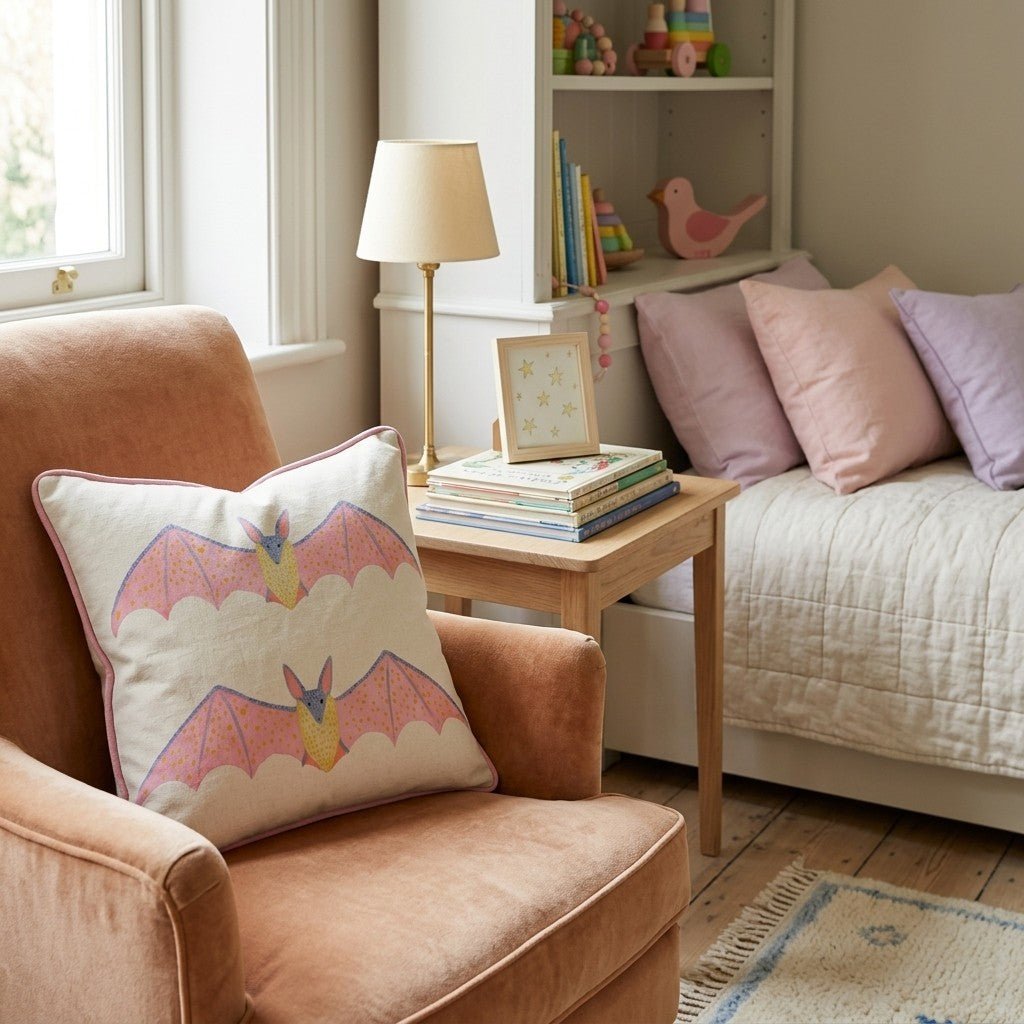 Bright Bats Throw Pillow - Hillcroft Home