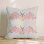 Bright Bats Throw Pillow - Hillcroft Home