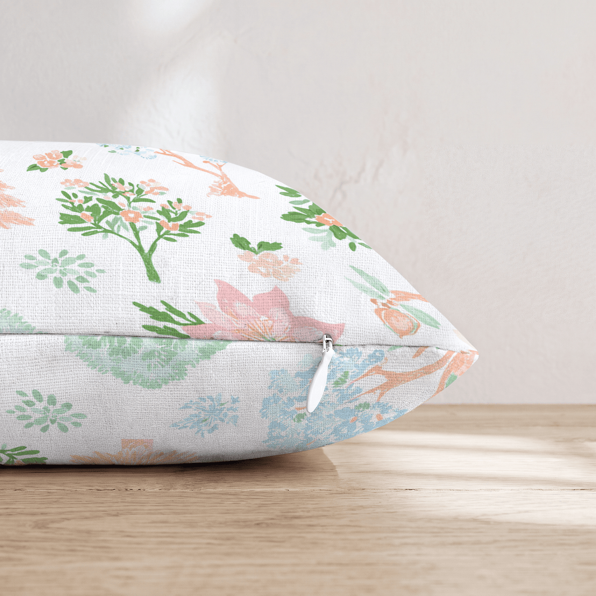 Bright Chinoiserie Holiday Throw Pillow - Hillcroft Home
