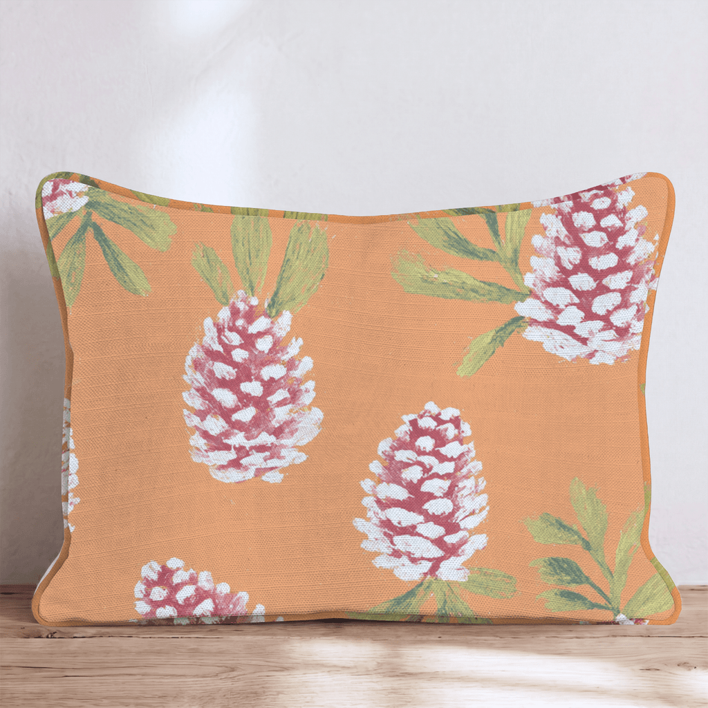 Bright Pinecones Throw Pillow - Hillcroft Home