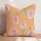 Bright Pinecones Throw Pillow - Hillcroft Home