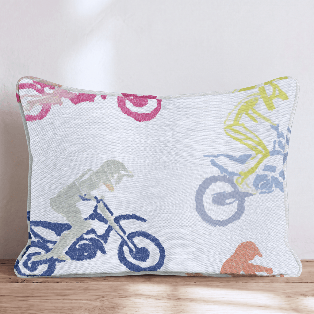 Bright Racers Throw Pillow - Hillcroft Home