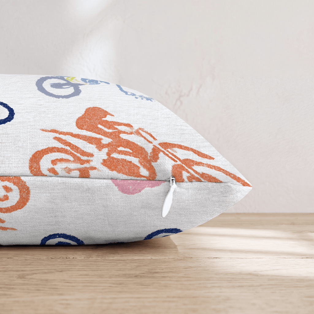 Bright Racers Throw Pillow - Hillcroft Home