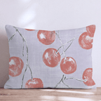 Bright Red Cherries Throw Pillow - Hillcroft Home