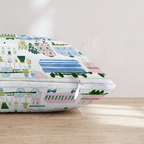 Bright Trains Throw Pillow - Hillcroft Home