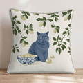 British Shorthair Lemon Tree Throw Pillow - Hillcroft Home