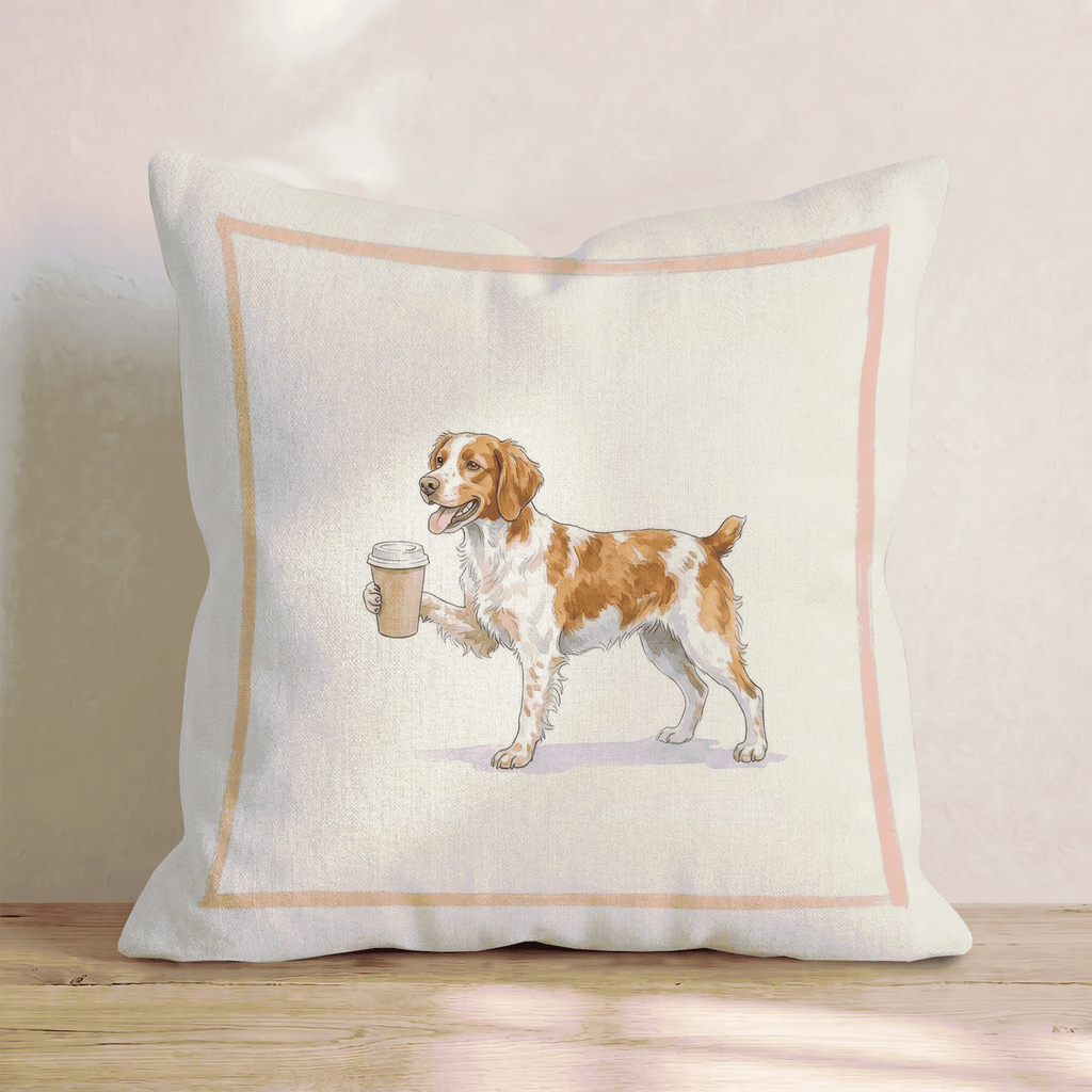 Brittany Coffee Throw Pillow - Hillcroft Home