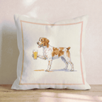 Brittany Lager Throw Pillow - Hillcroft Home