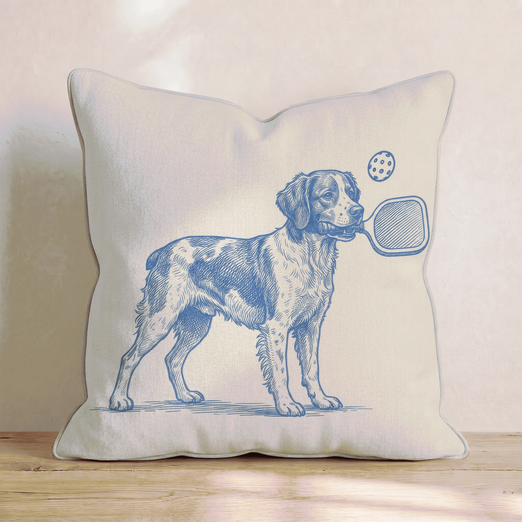 Brittany Pickleball Throw Pillow - Hillcroft Home