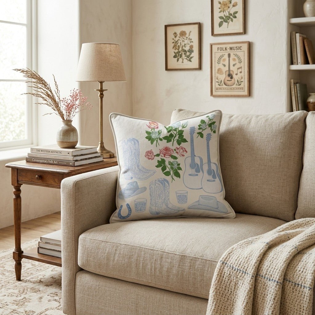 Broadway Boots Throw Pillow - Hillcroft Home