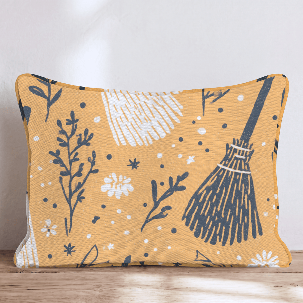 Brooms and Scaries Throw Pillow - Hillcroft Home