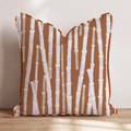 Brown Bamboo Shoots Throw Pillow - Hillcroft Home