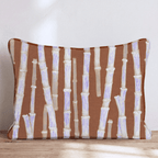 Brown Bamboo Shoots Throw Pillow - Hillcroft Home