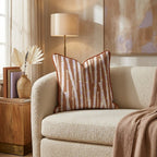 Brown Bamboo Shoots Throw Pillow - Hillcroft Home