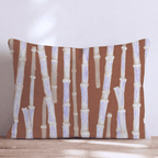 Brown Bamboo Shoots Throw Pillow - Hillcroft Home