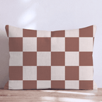 Brown Checkered Throw Pillow - Hillcroft Home