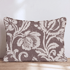 Brown Damask Rose Throw Pillow throw pillow - Hillcroft Home