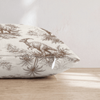Brown Dino Toile Throw Pillow - Hillcroft Home