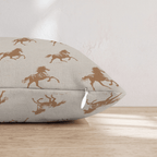 Brown Horse Pattern Throw Pillow - Hillcroft Home