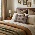 Brown Houndstooth Throw Pillow - Hillcroft Home