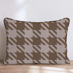 Brown Houndstooth Throw Pillow - Hillcroft Home