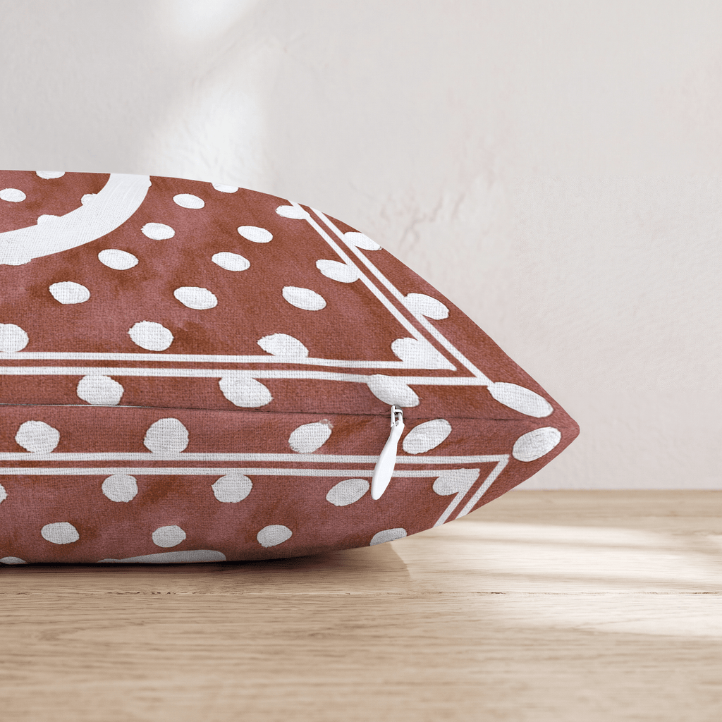 Brown Polka Dot B Throw Pillow - Hillcroft Home