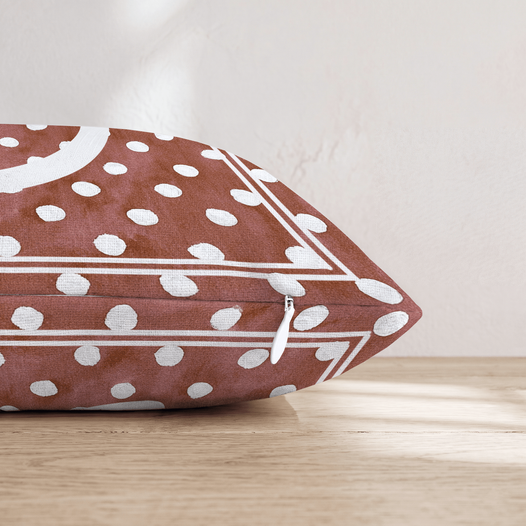 Brown Polka Dot B Throw Pillow - Hillcroft Home