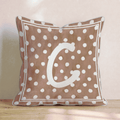 Brown Polka Dot C Throw Pillow - Hillcroft Home
