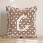 Brown Polka Dot C Throw Pillow - Hillcroft Home