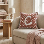 Brown Polka Dot C Throw Pillow - Hillcroft Home