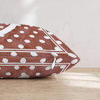 Brown Polka Dot D Throw Pillow - Hillcroft Home