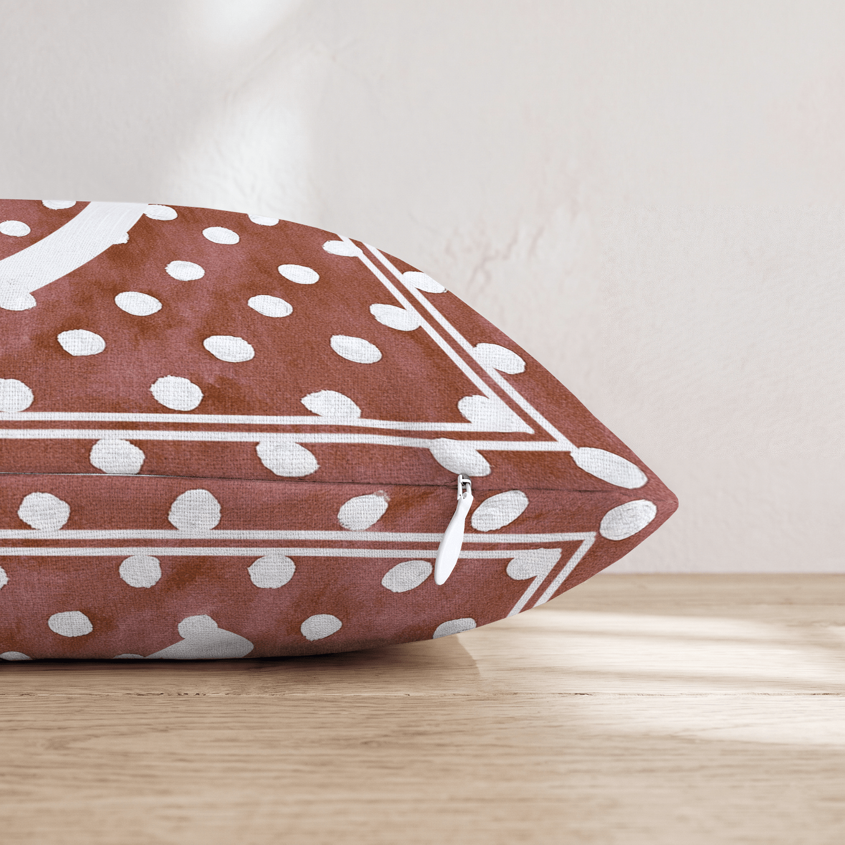 Brown Polka Dot D Throw Pillow - Hillcroft Home