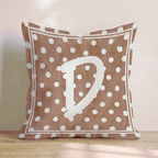 Brown Polka Dot D Throw Pillow - Hillcroft Home