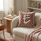 Brown Polka Dot E Throw Pillow - Hillcroft Home