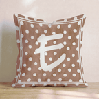 Brown Polka Dot E Throw Pillow - Hillcroft Home