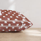 Brown Polka Dot F Throw Pillow - Hillcroft Home