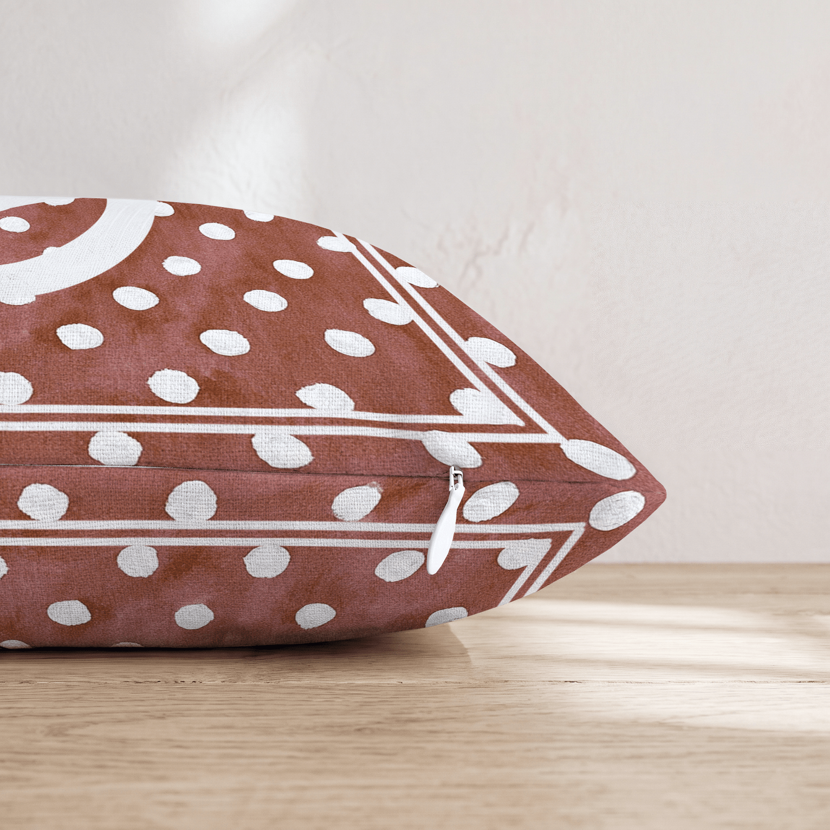 Brown Polka Dot G Throw Pillow - Hillcroft Home