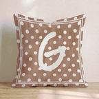 Brown Polka Dot G Throw Pillow - Hillcroft Home