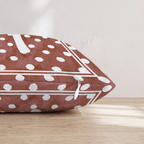 Brown Polka Dot H Throw Pillow - Hillcroft Home