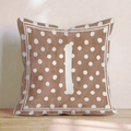 Brown Polka Dot I Throw Pillow - Hillcroft Home