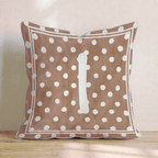 Brown Polka Dot I Throw Pillow - Hillcroft Home