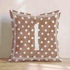 Brown Polka Dot I Throw Pillow - Hillcroft Home