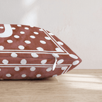 Brown Polka Dot J Throw Pillow - Hillcroft Home