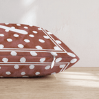 Brown Polka Dot K Throw Pillow - Hillcroft Home