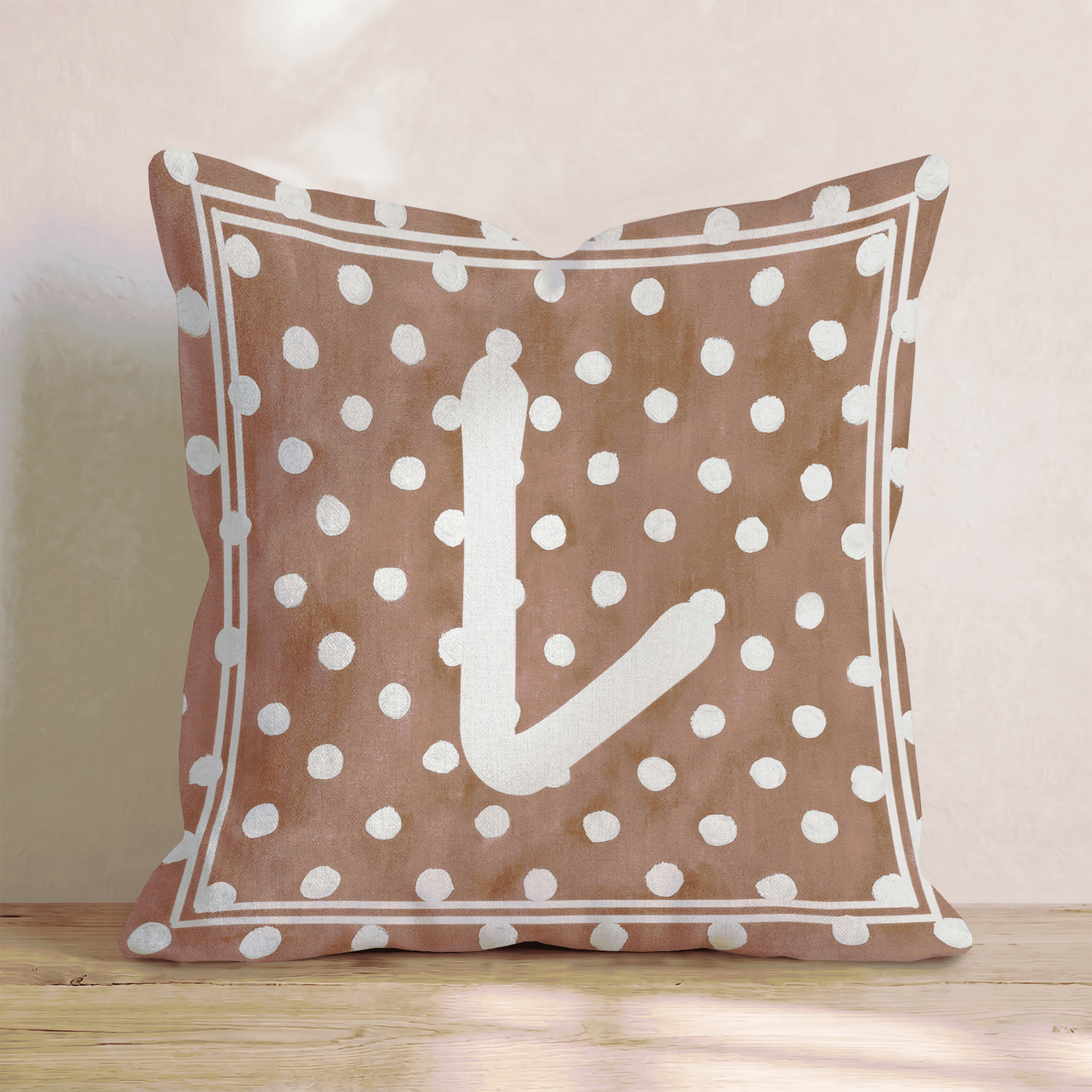 Brown Polka Dot L Throw Pillow - Hillcroft Home