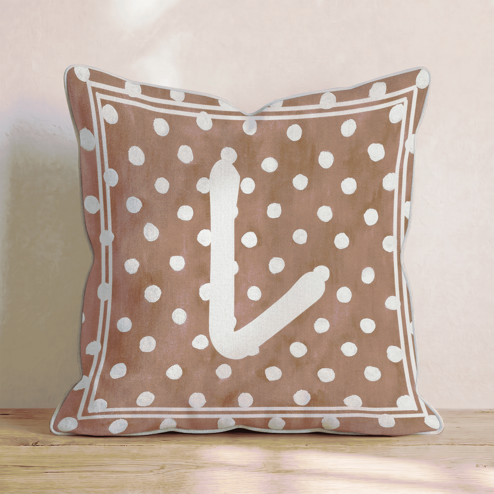 Brown Polka Dot L Throw Pillow - Hillcroft Home