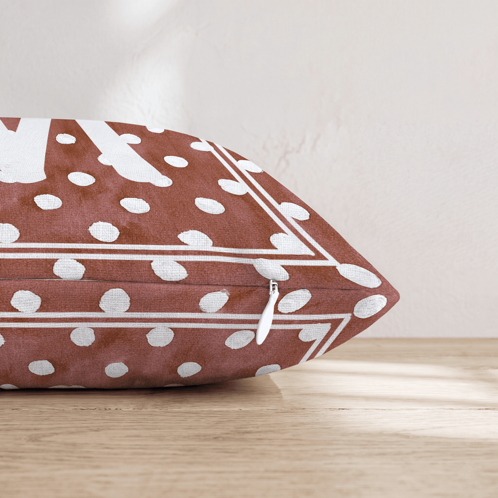 Brown Polka Dot M Throw Pillow - Hillcroft Home