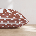 Brown Polka Dot M Throw Pillow - Hillcroft Home