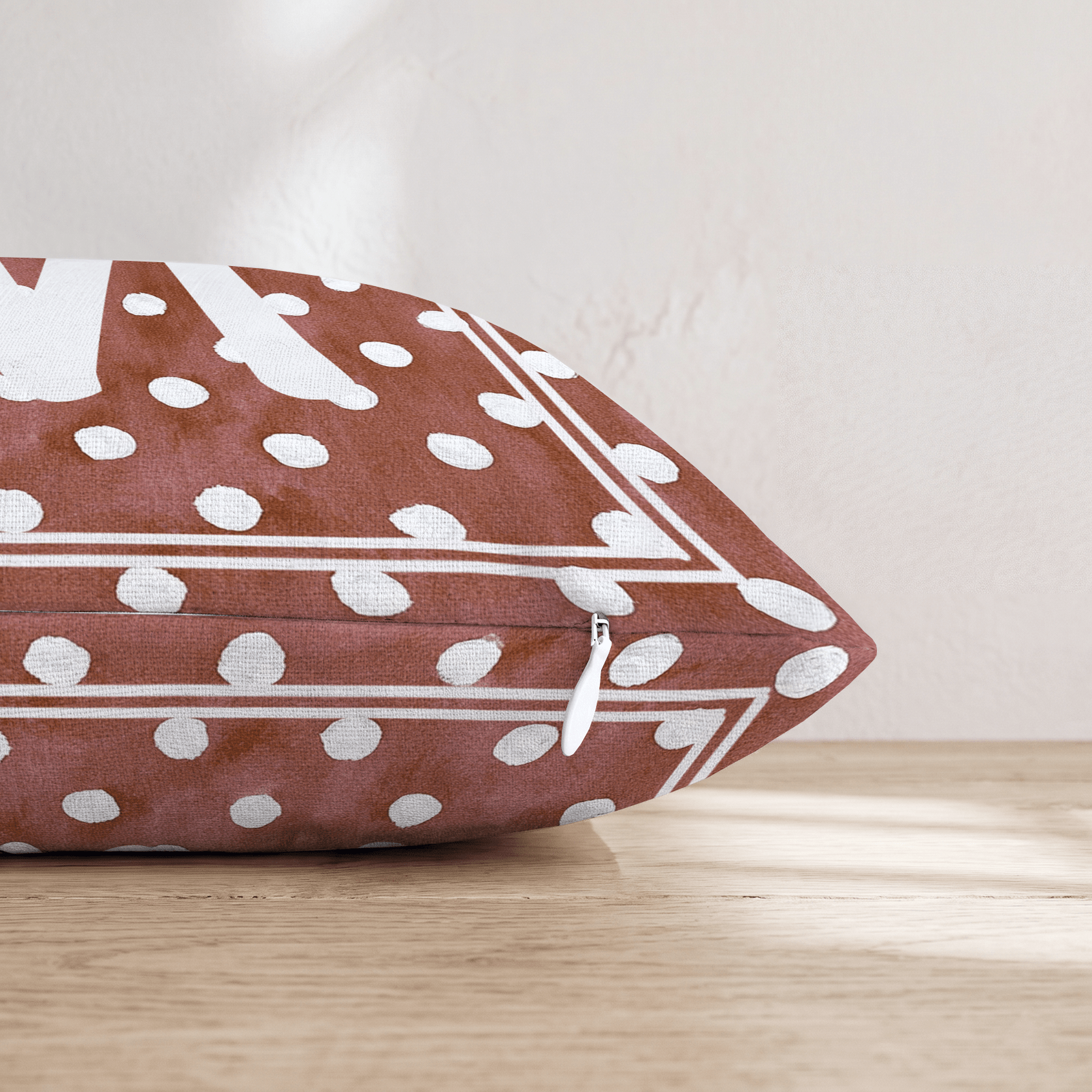 Brown Polka Dot M Throw Pillow - Hillcroft Home